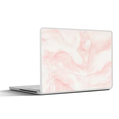 Produktbild von MuchoWow® Laptop Aufkleber Sticker Cover Marmor - Weiß - Rosa - Pastell 25x18 cm - Laptop-Deko