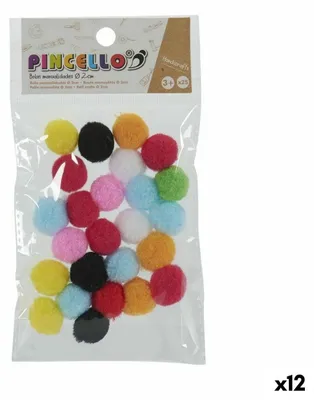 Produktbild von Bastelmaterial Pincello Bälle Bunt Ø 2 cm 12 Stück