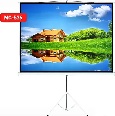 Obrázok produktu pre Maclean Držiaky plátna Statív pre domáce kino Projekčné plátno 145x110 4:3 72" MC-536