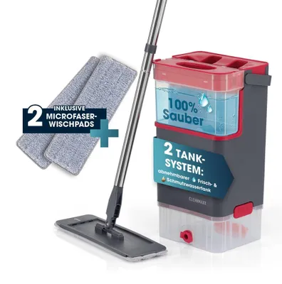 Produktbild von CLEANmaxx Komfort Mopp 2-Kammer Wischsystem Bodenwischer Eimer Ersatz Wischtuch, Putzhelfer, Haushaltspflege, Putzen, Wischen für Reinigung & Haushalt