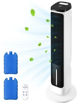 Zdjęcie produktu dla Wentylator wieżowy φ308x1017mm - wentylator z 24-godzinnym timerem i prędkością 7,1 m/s - w zestawie pilot zdalnego sterowania