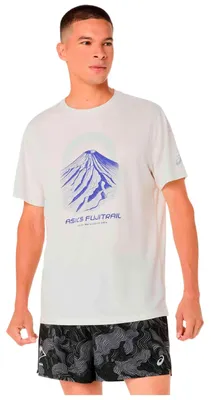 Obrázek produktu pro Tričko Asics Camiseta ASICS Fujitrail Logo manga corta blanco puro azul pro Uni