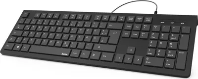 Produktbild von Hama "KC-200" - Tastatur - USB - QWERTY - Ukrainisch - Schwarz (89182681)