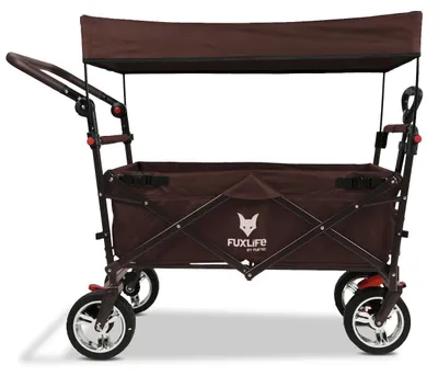 Produktbild von FUXTEC B-FX-CT700B, Manueller Gartenwagen, 4 Rad/Räder, Feste Räder, Stoff, Metall, Braun, Schwarz, 70 kg