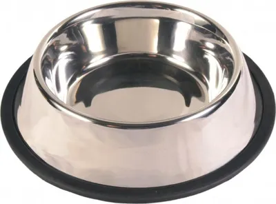 Produktbild von Trixie Edelstahlnapf mit Gummiring - 1,75 l
