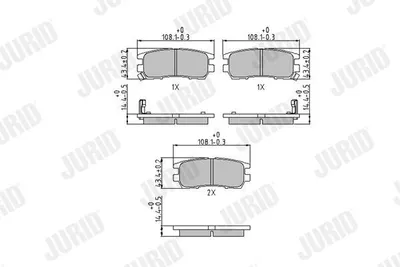 Produktbild von JURID Bremsbeläge Satz Hinten für MITSUBISHI PAJERO II (V3W, V2W, V4W) 572200J