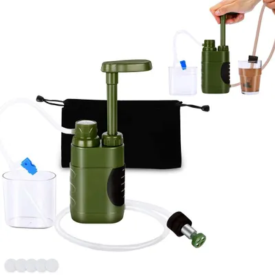 Produktbild von Überlebensfilter - Outdoor-Überlebensfilter - Wasserreinigungssatz - Filter 3000 l - Notfallset für Zuhause - Notfallset - Grün