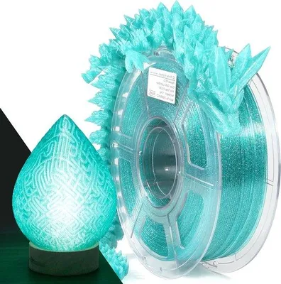 Obrázok produktu pre Priehľadný modrý PETG filament s priemerom 1,75 mm, cievka 1 kg pre 3D tlačiarne