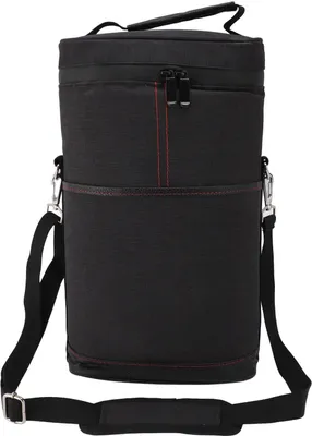 Imagen del producto de Bolsa enfriadora para 2 botellas de vino, bolsa enfriadora para vino, transportador de vino a prueba de fugas, transportador de vino aislado, bolsa de lona para vino, bolsa de transporte protectora para vino, estuche portátil para vino