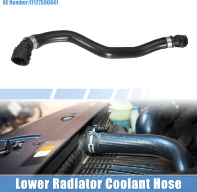 Image de Tuyau De Liquide De refroidissements De Radiateur N°17127596841 pour BMW 320I Base 2.0L L4-Essence 2013-2016 En Caoutchouc Noir