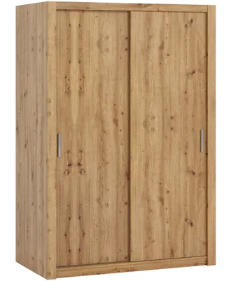 Produktbild von Schwebetürenschrank BONO 150 cm Eiche artisan Schiebetürenschrank mit Kleiderstangen