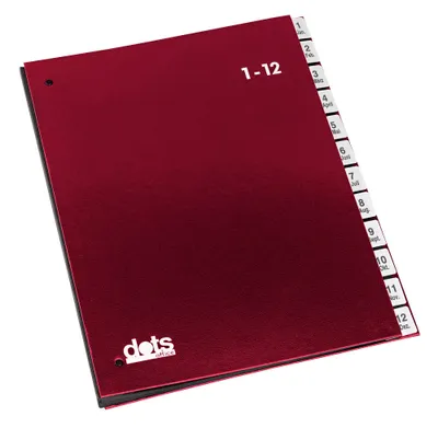 Productafbeelding van dots 44198-01: Pultordner, januari-december, rood