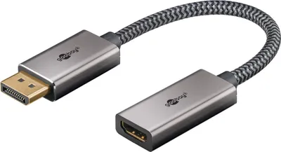 Zdjęcie produktu dla Goobay 75271, 0,2 m, DisplayPort, HDMI, Męska, Żeńska, Prosty