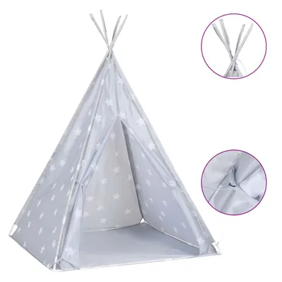 Zdjęcie produktu dla vidaXL Namiot tipi dla dzieci z torbą poliestrową szary 115x115x160 cm