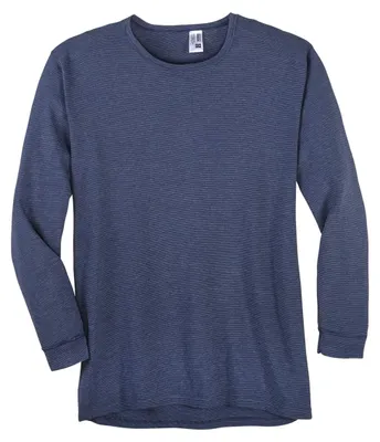 Produktbild von Adamo Langarm Unterhemd XXL navy-hellgrau gestreift
