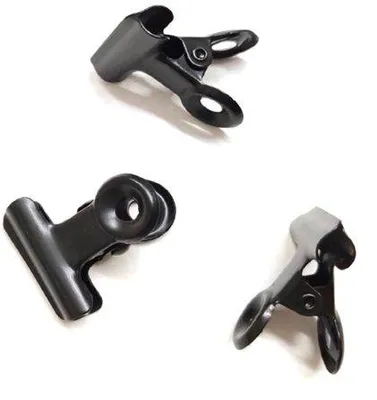 Obrázok produktu pre 20 ks 22 mm čiernych kancelárskych sponiek, kovových, pre domácnosť a kanceláriu