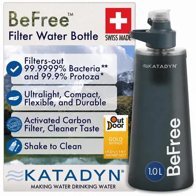 Produktbild von Wasserfilter Trinkwasserfilter Outdoor-Wasserfilter - 1,0 l - Mit Aktivkohle - Ultraleicht - Für Wandern und Camping