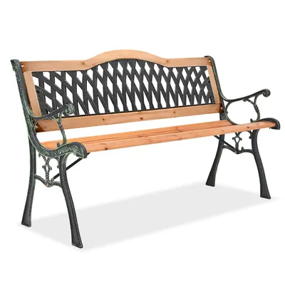 Produktbild von Aga Gartenbank, 2-Sitzer Sitzbank, Parkbank bis 240kg belastbar, Terrassenbank für Garten, Balkon und Terrasse MR2011 125x52x75 cm