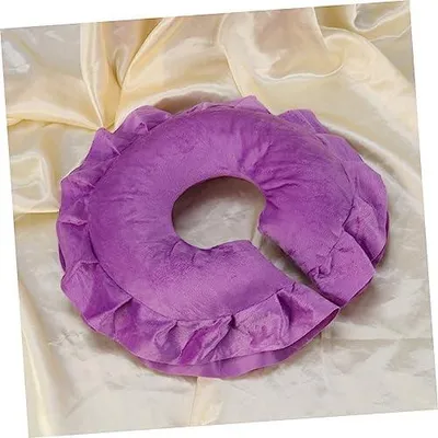 Produktbild von 2stücke Gesichtsmassage Ruhe-Kissen Aus Baumwolle Für Spa Und Schönheitssalon Entspannendes Massage-pad Mit Lochdesign Für Bequemes Atmen