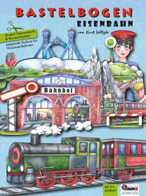 Produktbild von Eisenbahn basteln Bastelbogen Ausschneidebogen zum Spielen