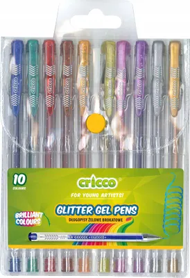 Produktbild von CRICCO Glitzer-Gelstifte, 10 Farben