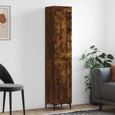 Produktbild von vidaXL Highboard Räuchereiche 34,5x34x180 cm Holzwerkstoff