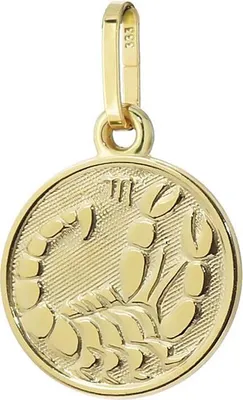 Produktbild von Skorpion Sternzeichen 333 8 Karat Gelbgold 12mm Kettenanhänger Horoskop Zodiak