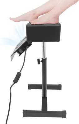 Productafbeelding van Voetverzorgingsstoel - Pedicuretafel Kruk - Nagelstof Afzuigen - Verstelbare Hoogte - 48-68 cm - Zwart