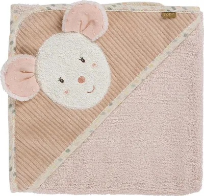 Produktbild von Kapuzenbadetuch Maus – Bade-Poncho aus Frottee mit Kapuze und Maus Motiv