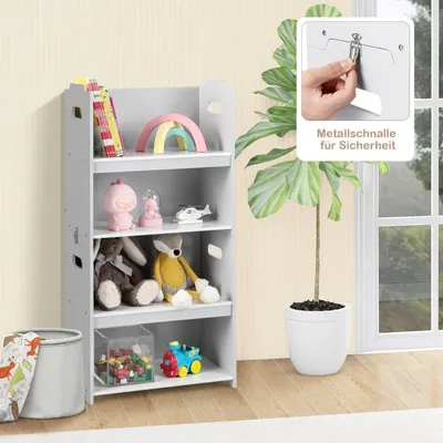 Produktbild von 3-Teiliges Set aus Tisch & Stühlen für Kinder 4-in-1 Aktivitätstisch mit 2 Stapelbaren Stühlen Grau & Weiß