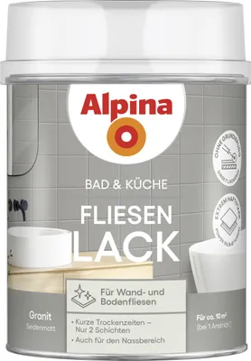 Produktbild von Alpina Fliesenlack Bad & Küche 2K granit 750 ml