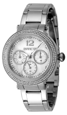 Image de Montre pour femme Invicta, mouvement à quartz, boîtier en acier inoxydable, diamètre de 37 mm