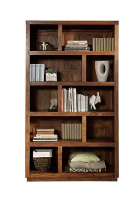 Immagine prodotto di MASSIVMOEBEL24 | scaffale in legno di Sheesham / palissandro 115x45x200 Noce laccato DUKE #124
