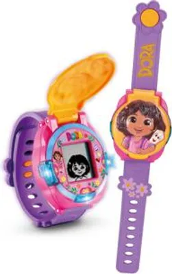 Produktbild von VTech Dora Learning Watch, 3 Jahr(e), Mit Ton, Sprachfunktion, Batterien erforderlich, CR2450, Kunststoff