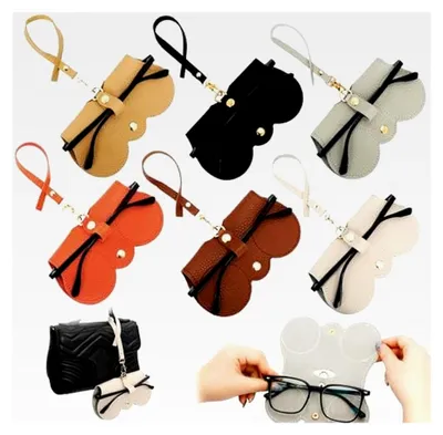 Produktbild von 6 Stück Tragbares Etui für Sonnenbrillen, Brillenetui zum Anhängen, Weiches Sonnenbrillenetui, Reiseschutzabdeckung für Brillen, für Damen und Herren