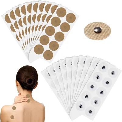 Obrázok produktu pre Magnetické akupresúrne náplaste, 100 kusov, priedušné, vodeodolné, určené na magnetickú terapiu