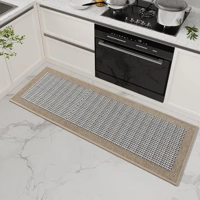 Obrázok produktu pre Hnedá tkaná protiskluzová kuchynská rohož 50 x 240 cm