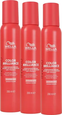 Produktbild von Wella Invigo Color Brilliance 3 x 200 ml Conditioning Mousse Schaum für coloriertes Haar Set