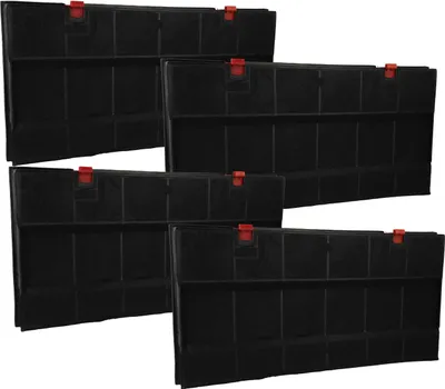 Produktbild von vhbw 4x Aktivkohlefilter Ersatz für Bauknecht MCFE20, Typ150, CHF150/1, DKF24, FAT150, KF150 für Dunstabzugshaube - 43 x 21,7 x 3,3 cm