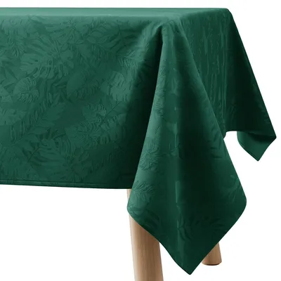 Productafbeelding van Tafelkleed van 140 x 280 cm met bladmotief, geschikt voor binnen- en buitengebruik