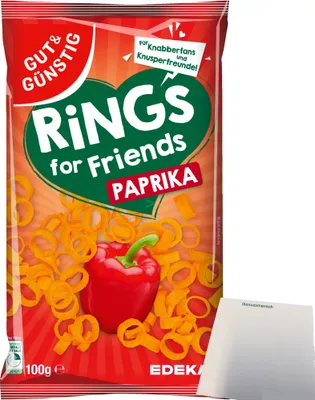 Produktbild von G&G Kartoffelringe Paprika (100g Beutel) + usy Block