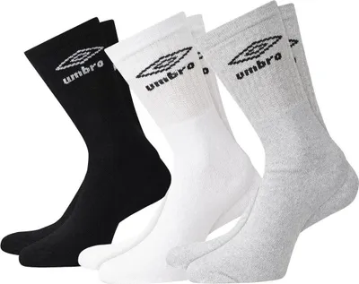 Produktbild von Umbro - Socken für Herren(3er-Pack) UO2451 (39 EU - 42,5 EU) (Schwarz/Weiß/Grau)