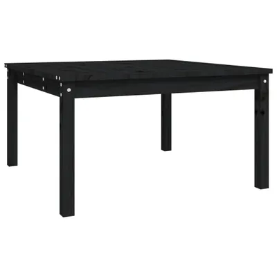 Zdjęcie produktu dla vidaXL Stół ogrodowy czarny 82,5x82,5x45 cm lite drewno sosnowe