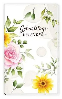Produktbild von Geburtstagskalender, Blumenmotiv, undatiert, Blattformat 10 × 16 cm