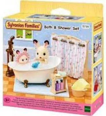 Produktbild von Sylvanian Families - 5739 Bad- und Dusch-Set - Puppenhaus Möbel