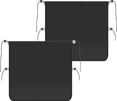 Produktbild von Sonnenschutz für große Fenster - UV-Schutz - Hitze-Schutz - einfache Montage - 67 x 50 cm - schwarz - 2er Set