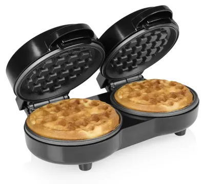 Obrázek produktu pro Tristar, dvojitý mini výrobník vafle, umožňuje připravit 2 vafle najednou, výkon 1100 W, hliník