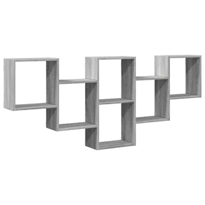 Image de vidaXL Étagère murale Gris Sonoma 159x18x66 cm Bois composite