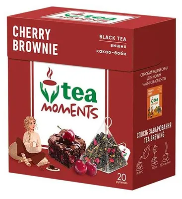 Obrázek produktu pro Tea Moments Cherry Brownie 36g (20 pyramid, černý čaj)
