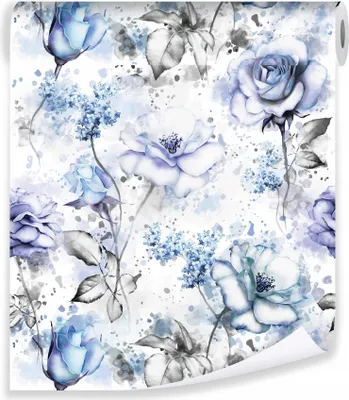 Produktbild von Vliestapete Rolle Blumen Rosen Vlies Tapete - 10m x 50cm inkl. Kleister - Wohnzimmer Schlafzimmer Flur XXL Wandtapete Motivtapeten Rollentapete